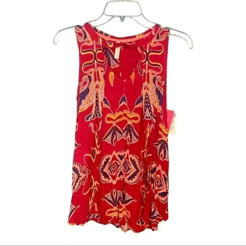 Xhilaration Secret Garden Collection Boho Gauze Paisley Top